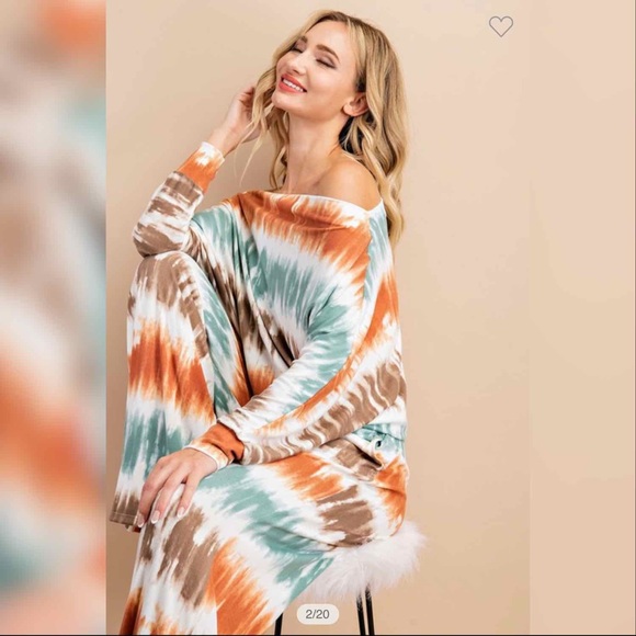 Wide Leg Lounge Pants- Sage - Picture 4 of 6